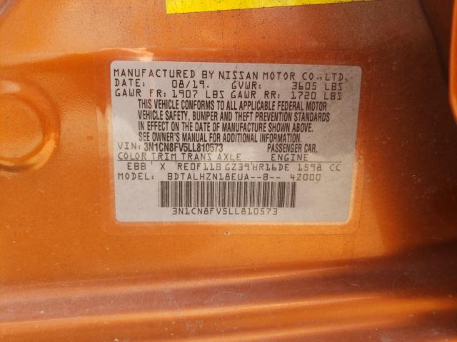 Photo 9 VIN: 3N1CN8FV5LL810573 - NISSAN VERSA SR 