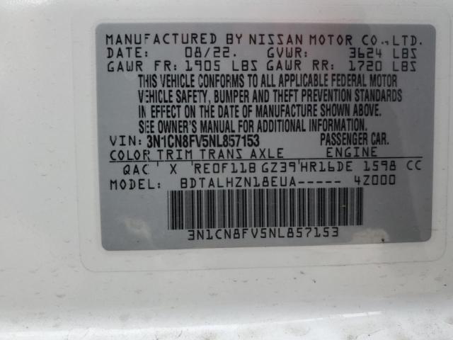 Photo 11 VIN: 3N1CN8FV5NL857153 - NISSAN VERSA SR 