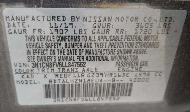 Photo 9 VIN: 3N1CN8FV6LL847552 - NISSAN VERSA SR 