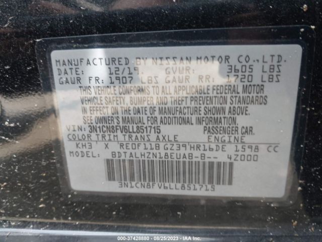 Photo 8 VIN: 3N1CN8FV6LL851715 - NISSAN VERSA 