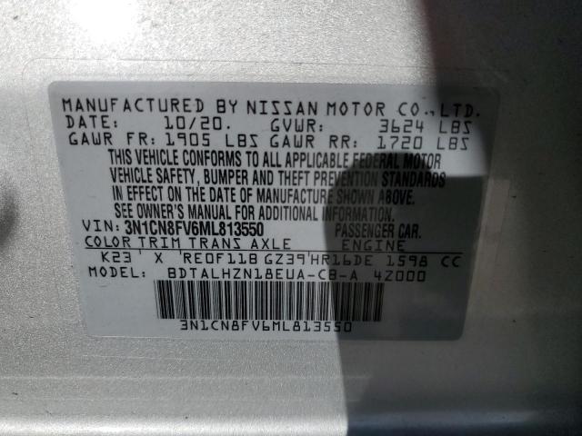 Photo 11 VIN: 3N1CN8FV6ML813550 - NISSAN VERSA SR 