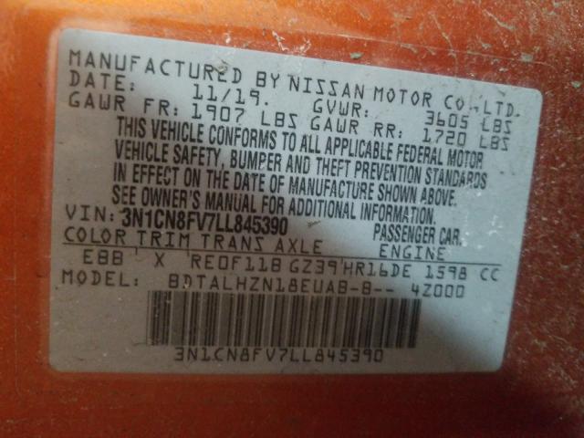 Photo 9 VIN: 3N1CN8FV7LL845390 - NISSAN VERSA SR 