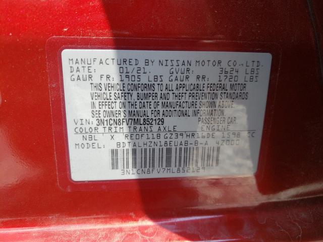 Photo 9 VIN: 3N1CN8FV7ML852129 - NISSAN VERSA SR 