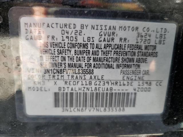 Photo 11 VIN: 3N1CN8FV7NL835588 - NISSAN VERSA SR 