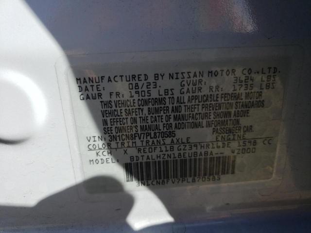 Photo 11 VIN: 3N1CN8FV7PL870585 - NISSAN VERSA SR 