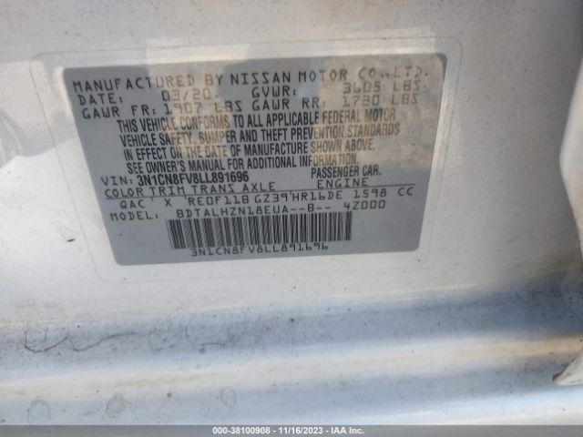 Photo 8 VIN: 3N1CN8FV8LL891696 - NISSAN VERSA 