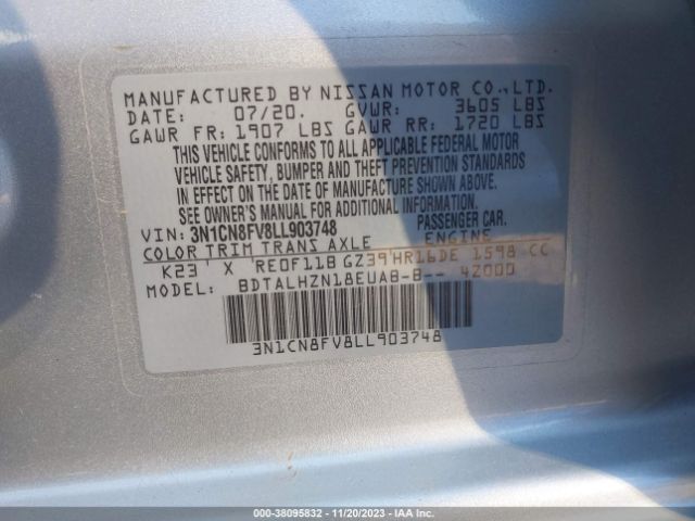 Photo 8 VIN: 3N1CN8FV8LL903748 - NISSAN VERSA 