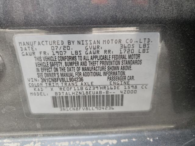 Photo 9 VIN: 3N1CN8FV8LL904236 - NISSAN VERSA SR 