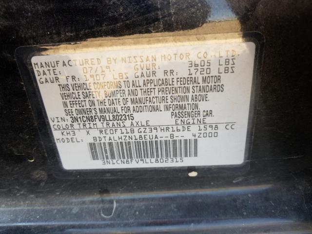 Photo 9 VIN: 3N1CN8FV9LL802315 - NISSAN VERSA SR 