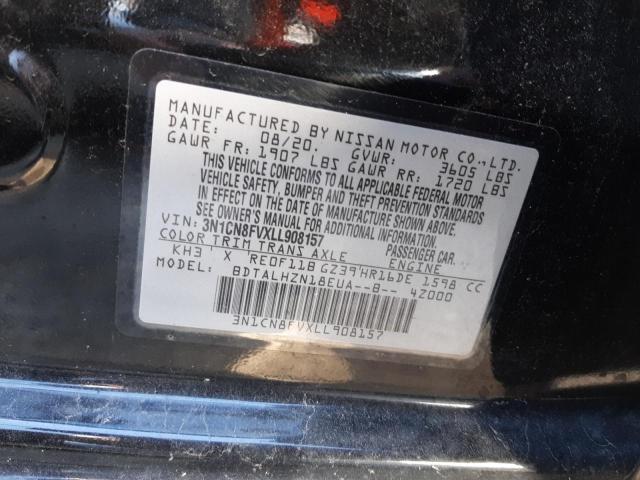 Photo 11 VIN: 3N1CN8FVXLL908157 - NISSAN VERSA SR 