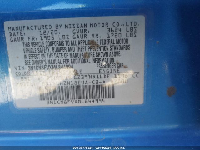 Photo 8 VIN: 3N1CN8FVXML844994 - NISSAN VERSA 