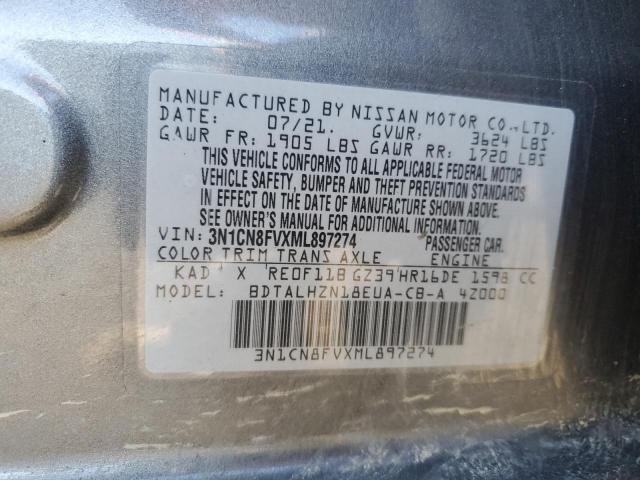 Photo 12 VIN: 3N1CN8FVXML897274 - NISSAN VERSA 