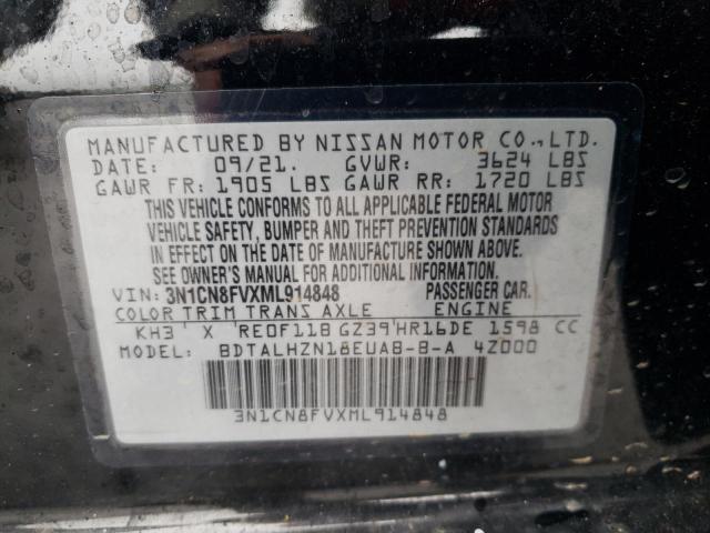 Photo 12 VIN: 3N1CN8FVXML914848 - NISSAN VERSA SR 