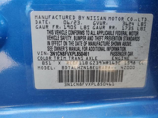 Photo 11 VIN: 3N1CN8FVXPL850461 - NISSAN VERSA SR 