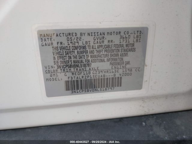 Photo 8 VIN: 3N1CP5BV0NL518797 - NISSAN KICKS 