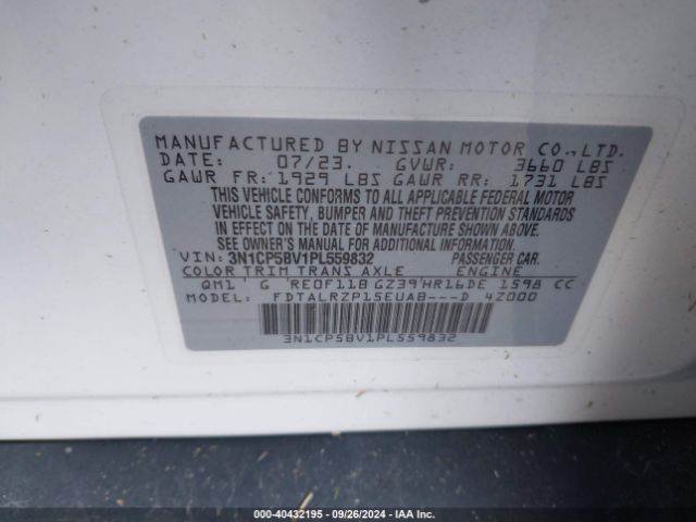 Photo 8 VIN: 3N1CP5BV1PL559832 - NISSAN KICKS 