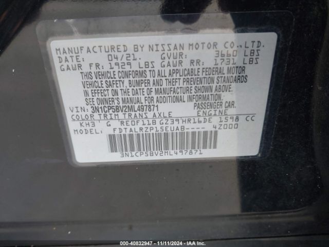 Photo 8 VIN: 3N1CP5BV2ML497871 - NISSAN KICKS 