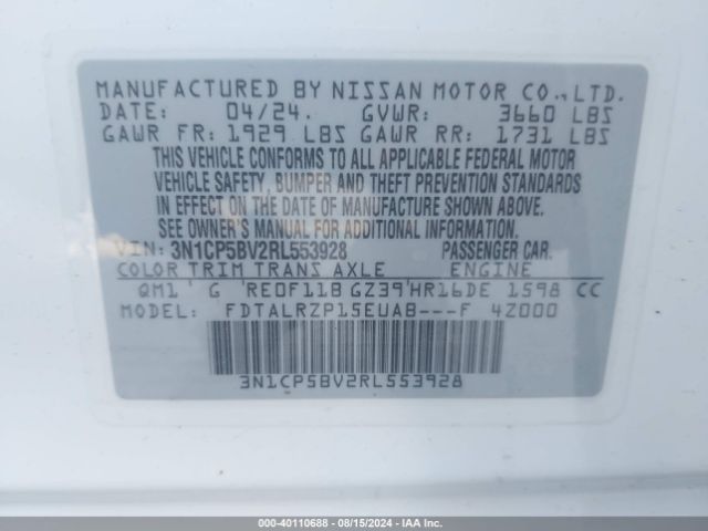 Photo 8 VIN: 3N1CP5BV2RL553928 - NISSAN KICKS 