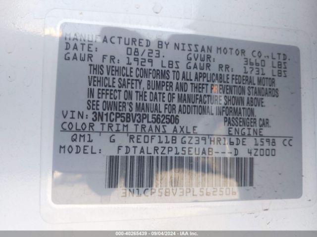 Photo 8 VIN: 3N1CP5BV3PL562506 - NISSAN KICKS 