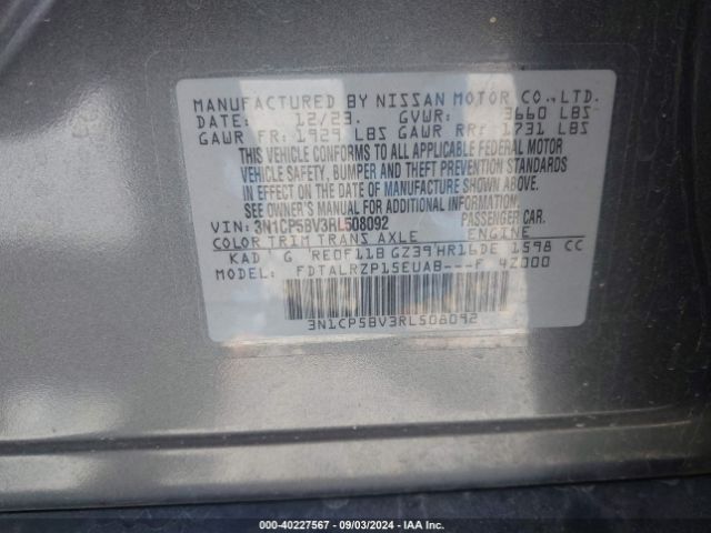 Photo 8 VIN: 3N1CP5BV3RL508092 - NISSAN KICKS 