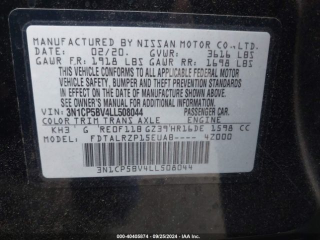 Photo 8 VIN: 3N1CP5BV4LL508044 - NISSAN KICKS 