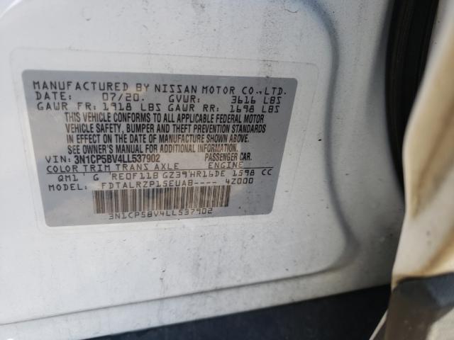 Photo 9 VIN: 3N1CP5BV4LL537902 - NISSAN KICKS S 