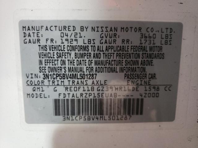 Photo 9 VIN: 3N1CP5BV4ML501287 - NISSAN KICKS S 