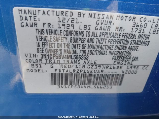 Photo 8 VIN: 3N1CP5BV4ML566253 - NISSAN KICKS 