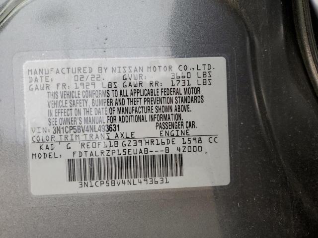 Photo 12 VIN: 3N1CP5BV4NL493631 - NISSAN KICKS S 