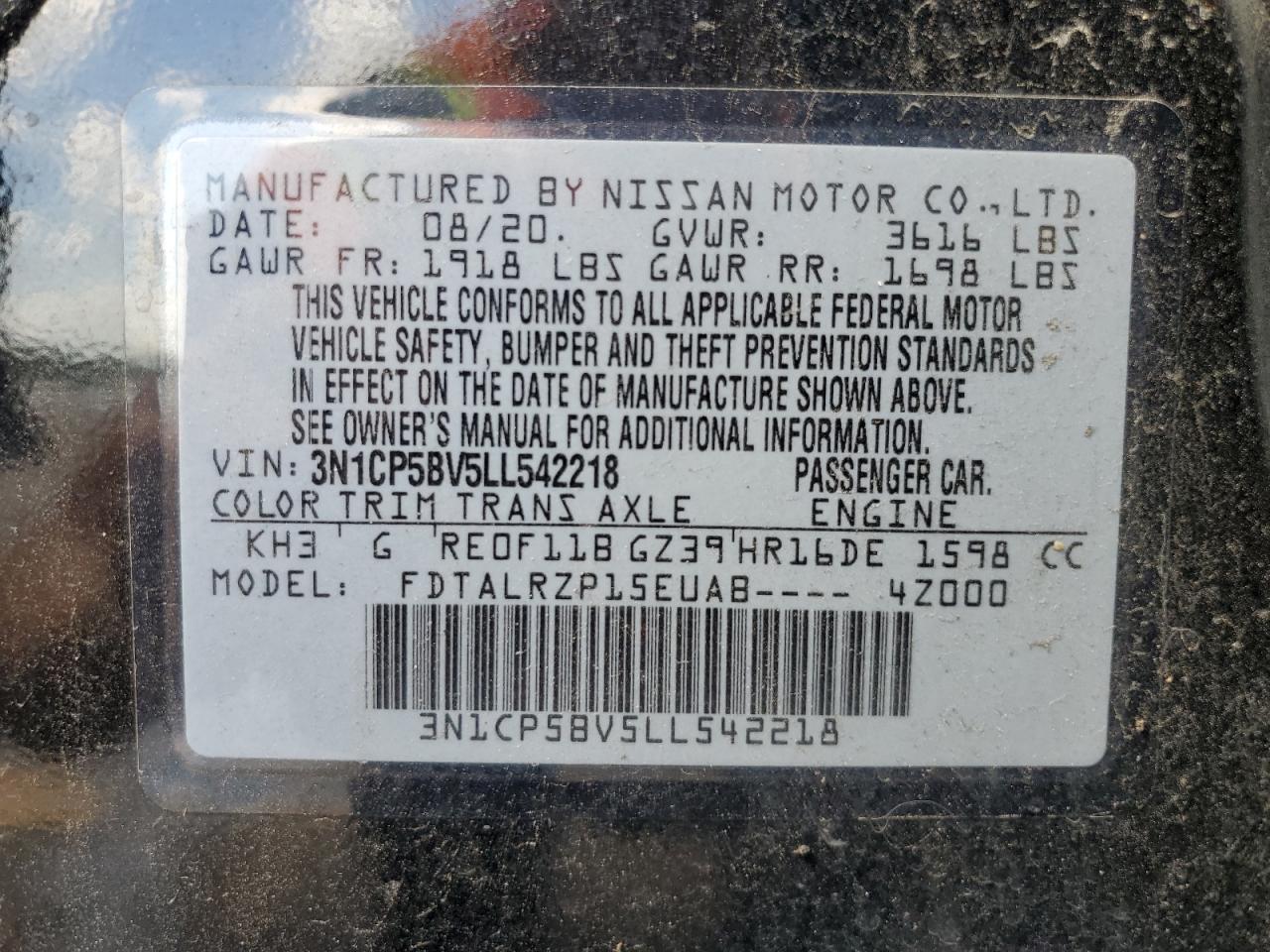 Photo 11 VIN: 3N1CP5BV5LL542218 - NISSAN KICKS 