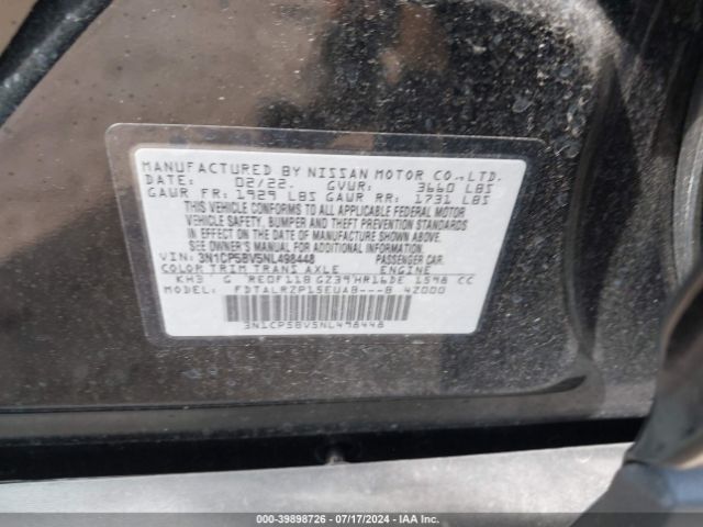 Photo 8 VIN: 3N1CP5BV5NL498448 - NISSAN KICKS 