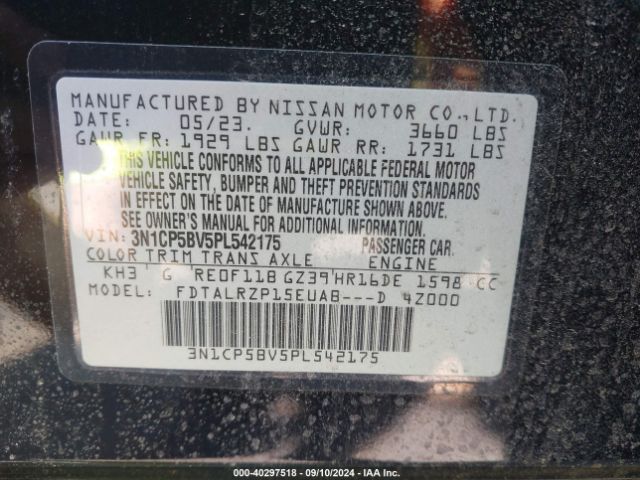 Photo 8 VIN: 3N1CP5BV5PL542175 - NISSAN KICKS 