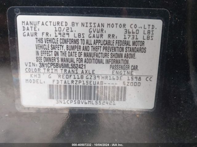 Photo 8 VIN: 3N1CP5BV6ML552421 - NISSAN KICKS 