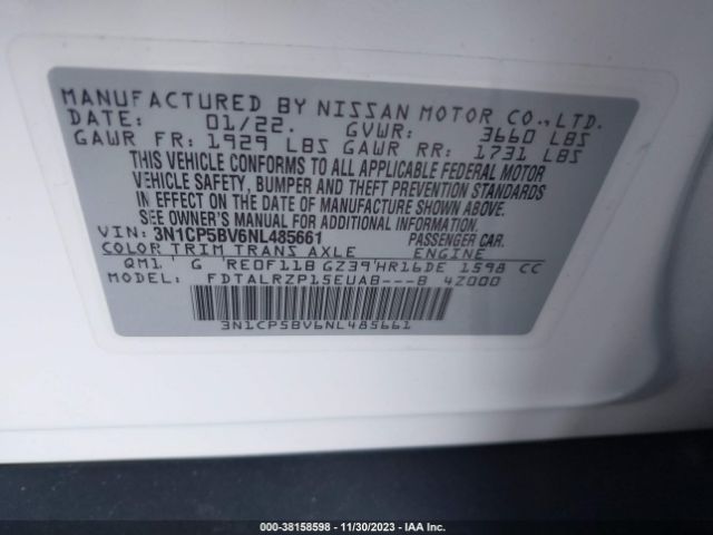 Photo 8 VIN: 3N1CP5BV6NL485661 - NISSAN KICKS 