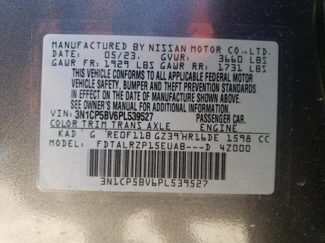 Photo 12 VIN: 3N1CP5BV6PL539527 - NISSAN KICKS S 