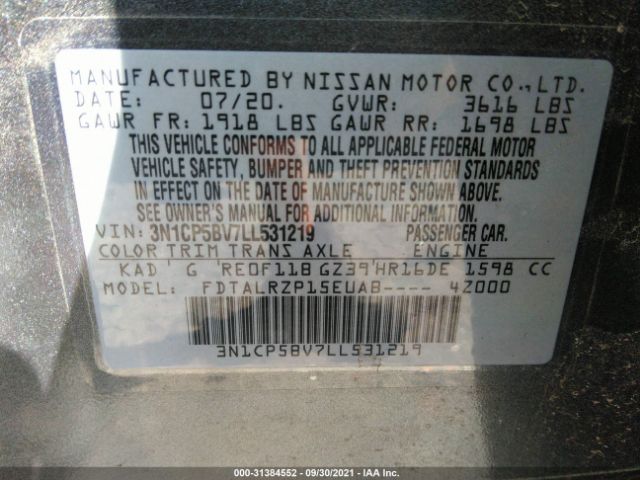 Photo 8 VIN: 3N1CP5BV7LL531219 - NISSAN KICKS 