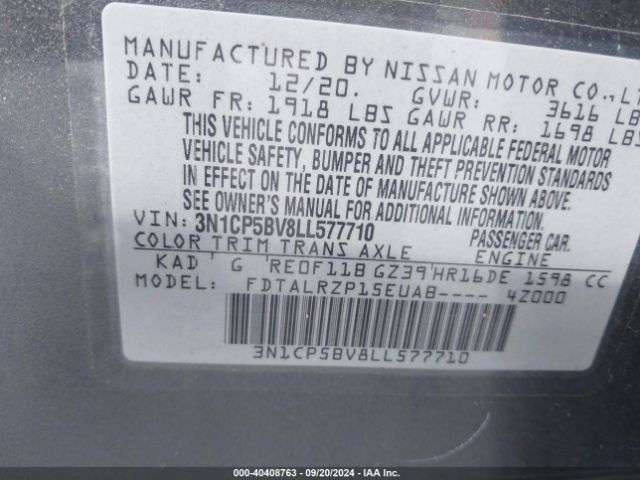 Photo 8 VIN: 3N1CP5BV8LL577710 - NISSAN KICKS 