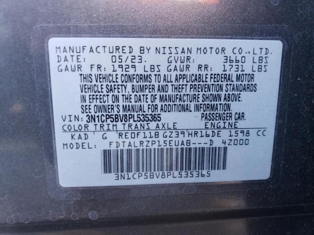 Photo 11 VIN: 3N1CP5BV8PL535365 - NISSAN KICKS 