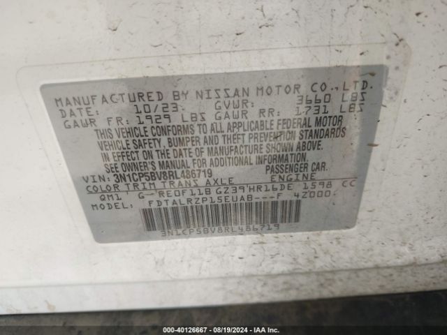 Photo 8 VIN: 3N1CP5BV8RL486719 - NISSAN KICKS 