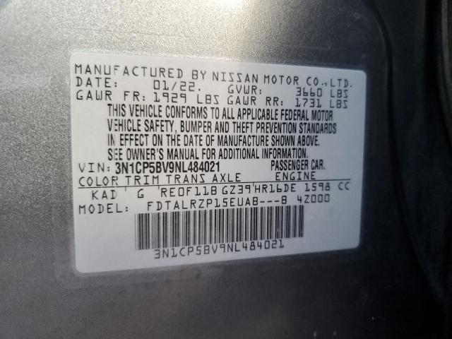 Photo 13 VIN: 3N1CP5BV9NL484021 - NISSAN KICKS S 