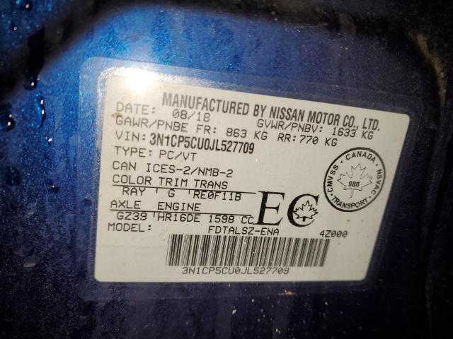 Photo 11 VIN: 3N1CP5CU0JL527709 - NISSAN KICKS 