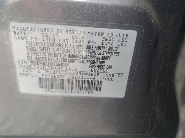 Photo 12 VIN: 3N1CP5CU1KL554984 - NISSAN KICKS 