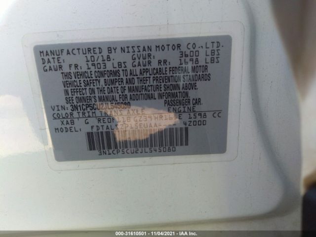 Photo 8 VIN: 3N1CP5CU2JL545080 - NISSAN KICKS 