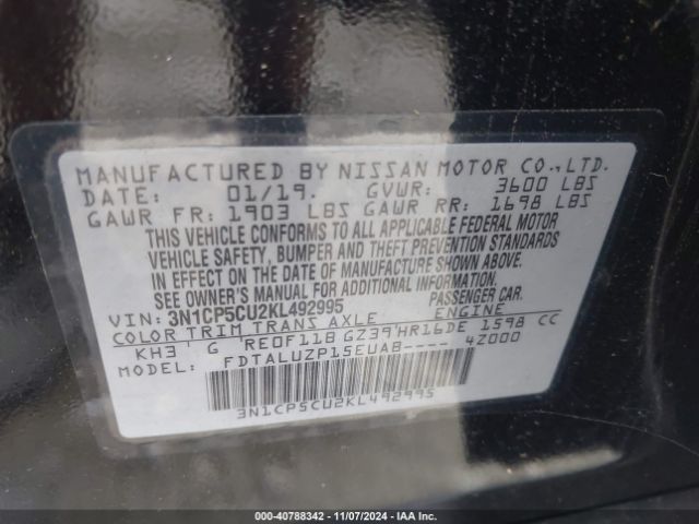 Photo 8 VIN: 3N1CP5CU2KL492995 - NISSAN KICKS 