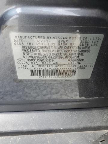 Photo 12 VIN: 3N1CP5CU2KL508354 - NISSAN KICKS S 