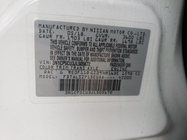 Photo 9 VIN: 3N1CP5CU3JL505672 - NISSAN KICKS S 