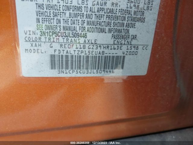 Photo 8 VIN: 3N1CP5CU3JL509446 - NISSAN KICKS 