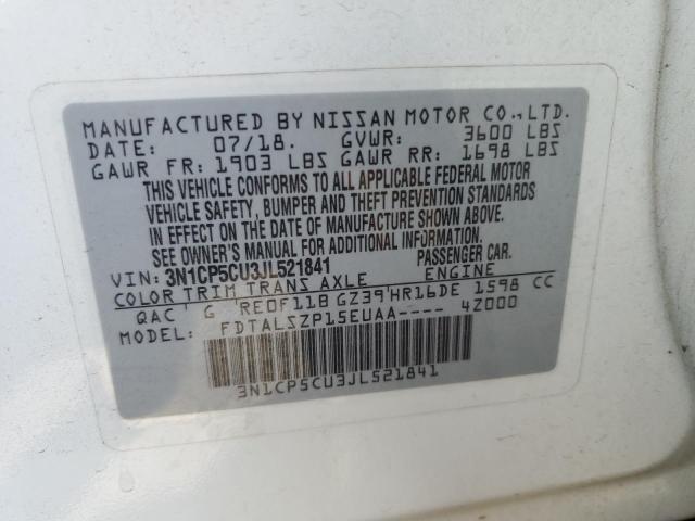 Photo 12 VIN: 3N1CP5CU3JL521841 - NISSAN KICKS S 