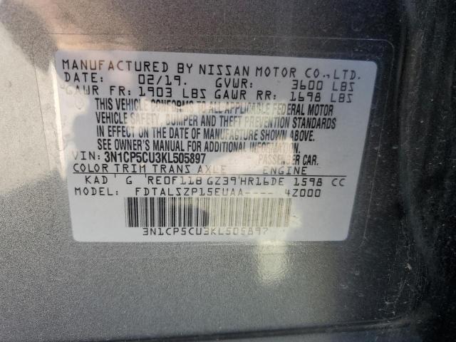 Photo 9 VIN: 3N1CP5CU3KL505897 - NISSAN KICKS S 