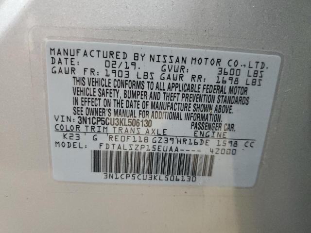 Photo 11 VIN: 3N1CP5CU3KL506130 - NISSAN KICKS S 